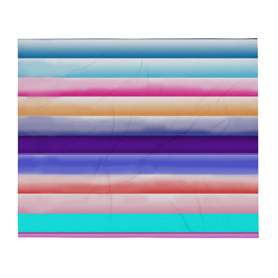 Cotton Candy Stripes Throw Blanket product image (2)