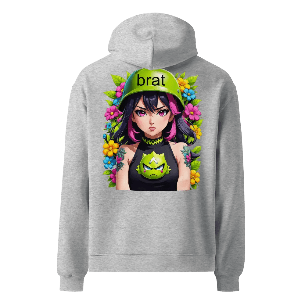 Brat - Premium Hoodie (Athletic Heather) Brat Life - v6 (Back Printed Design) product image (1)