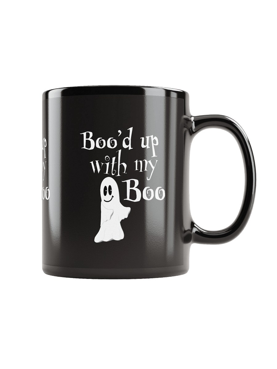 Boo’d Up With My Boo – Cute Ghost Halloween Ceramic Mug product image (1)