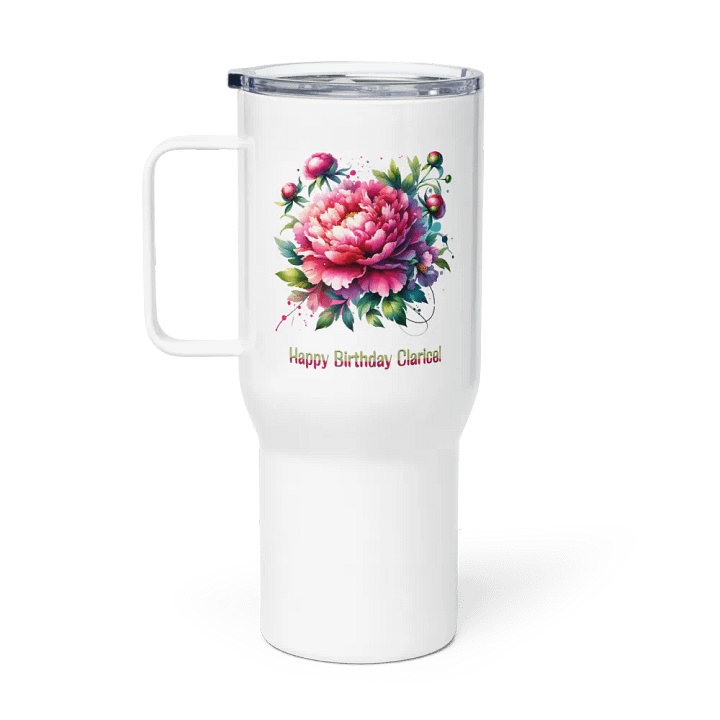 Happy Birthday Clarice Travel Mug product image (1)