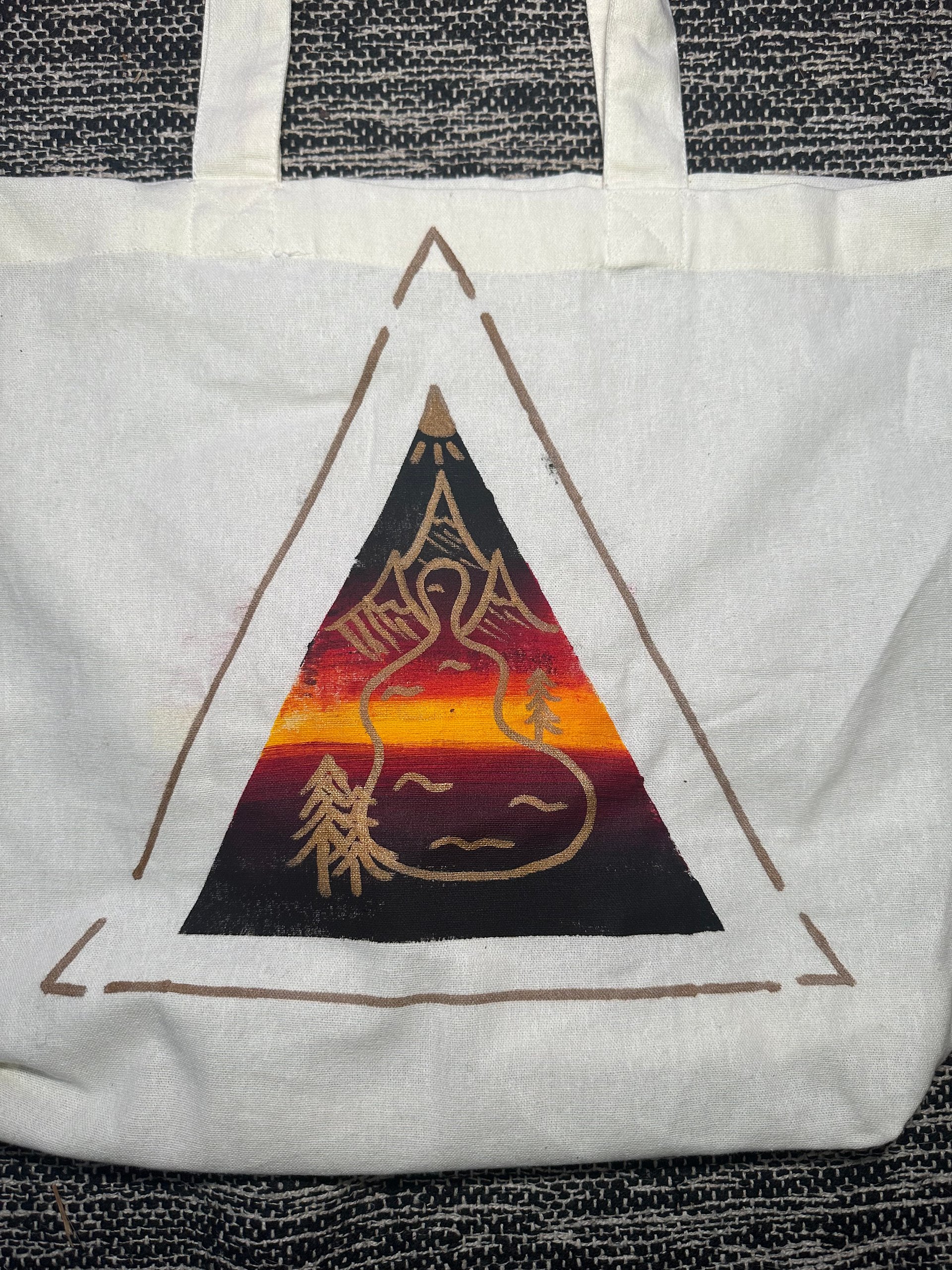 Serenity by the Sun Hand Painted Tote Bag product image (4)