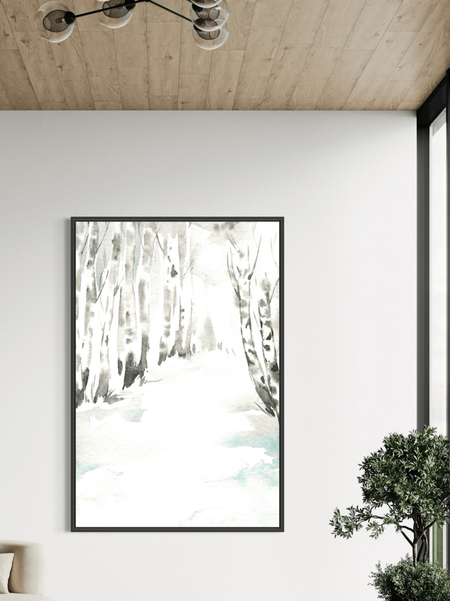 Snowy Forest Path Watercolor product image (15)