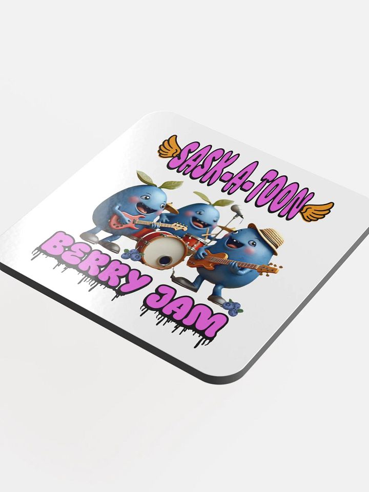 Saskatoon Berry Jam Band Cork Coaster Set product image (1)
