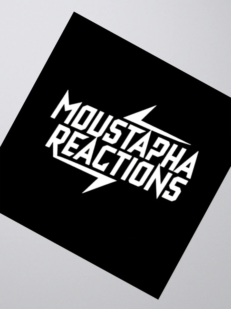 Moustapha Reactions Electric Vibes Kiss Cut Stickers - White_Black product image (6)