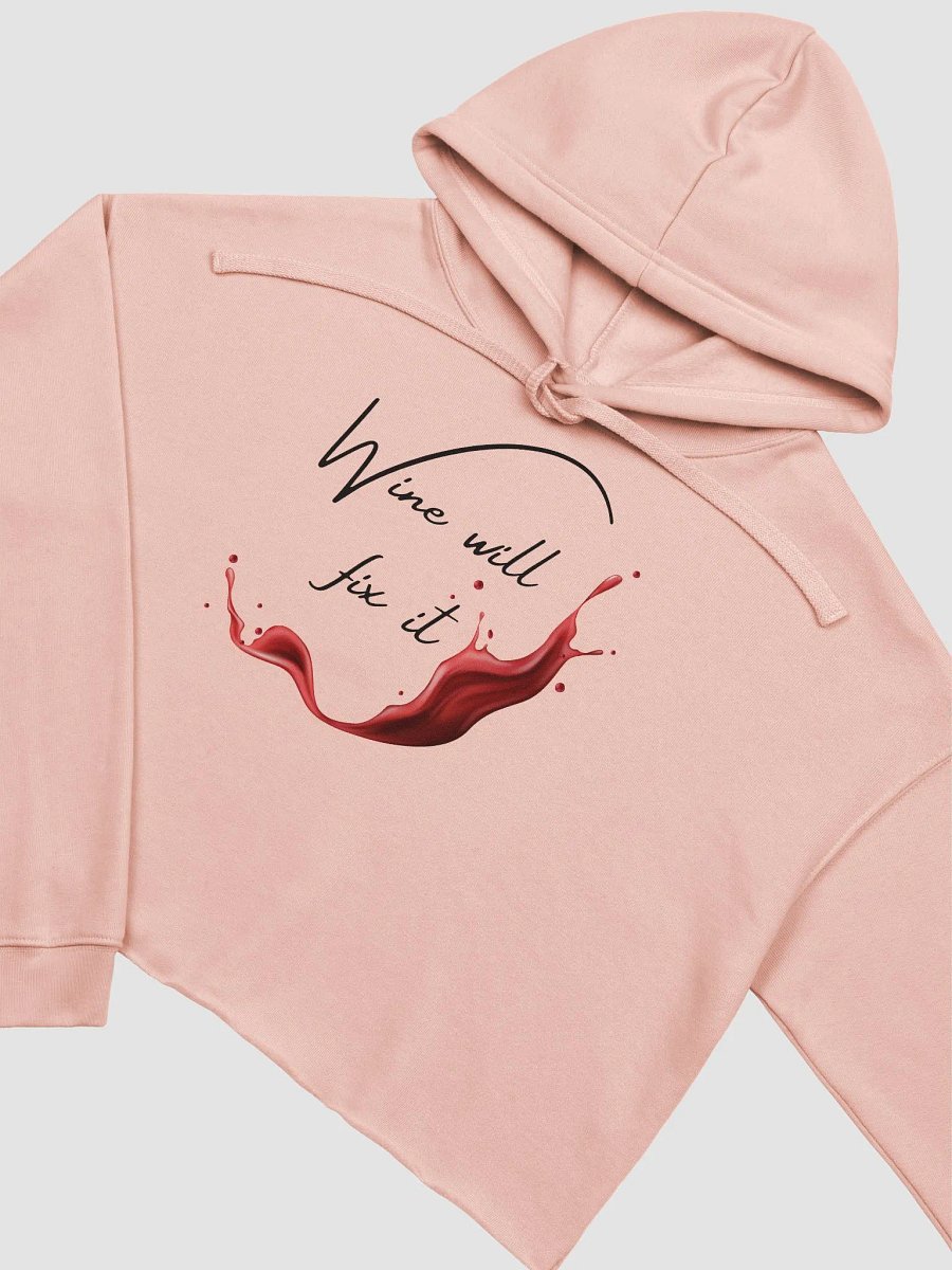 Wine will fix it Fleece Crop Hoodie product image (8)