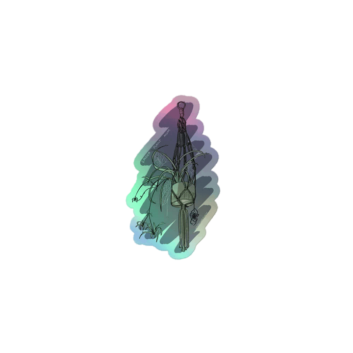 Spider Plant Mum Holo Sticker product image (1)