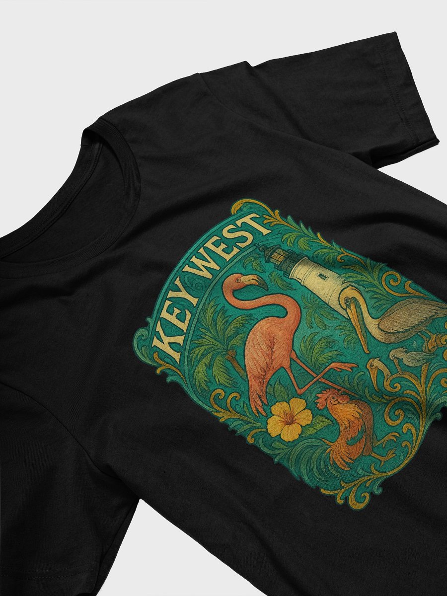 Key West Tropical T-Shirt Ultra Soft Tee with Flamingo, Pelican, Rooster, Lighthouse, and Hibiscus product image (14)