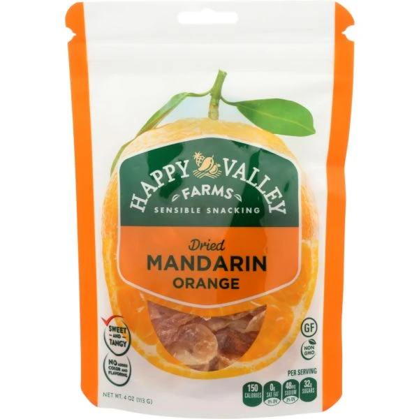 HAPPY VALLEY FARMS: Fruit Dried Mandarin Orange, 4 oz product image (1)