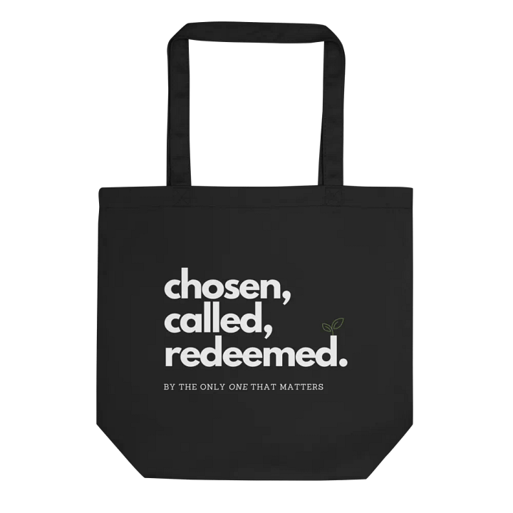 Chosen, Called, Redeemed Eco-friendly Tote (White Text) product image (1)