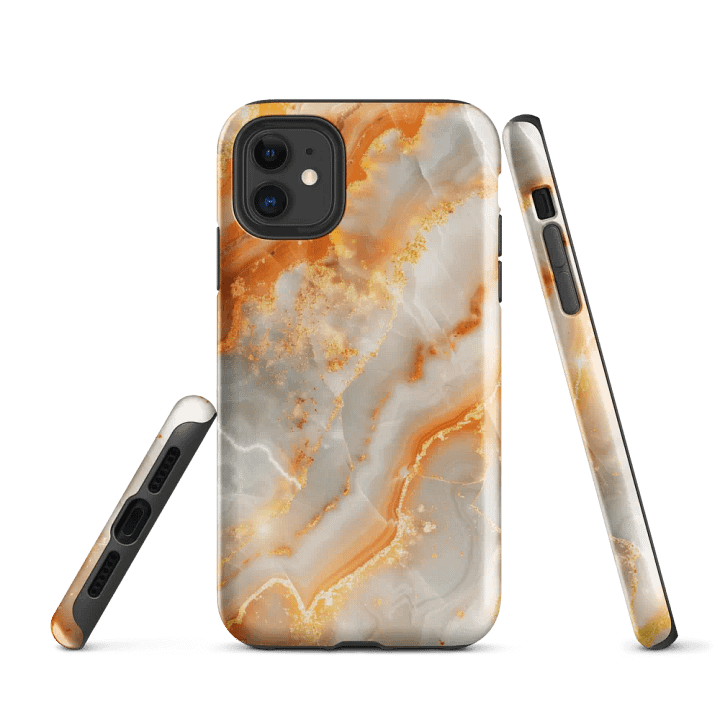 Orange Marble Tough iPhone Case product image (1)