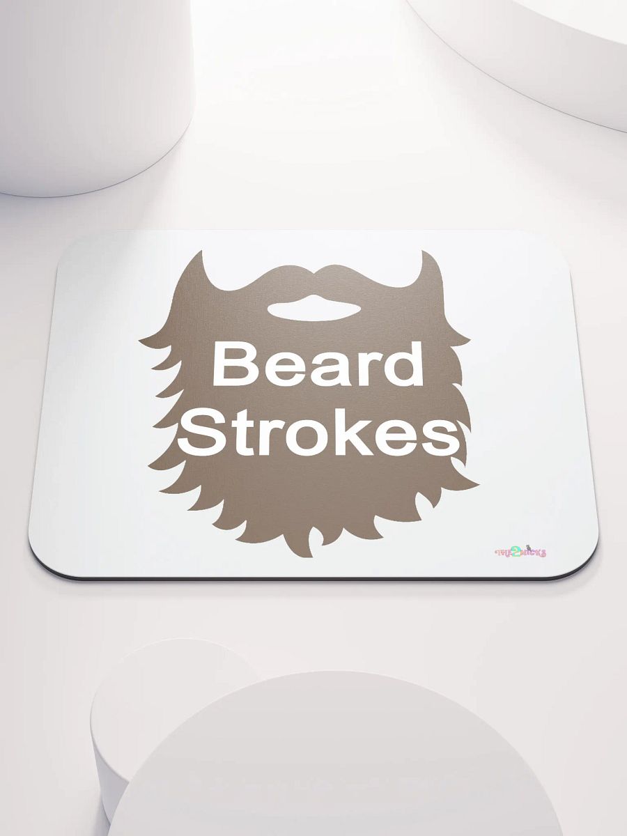 Brown Beard Strokes Classic Mouse Pad (White) product image (2)