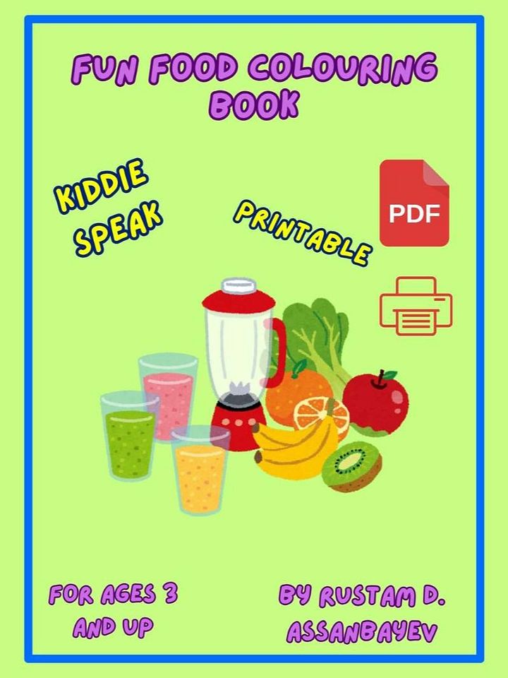 Printable Food Coloring Book Kids product image (1)