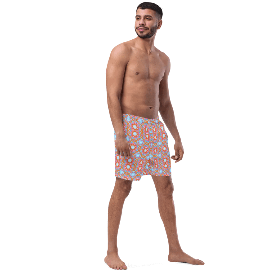 Vibrant Geometric Swim Trunks for Men product image (7)