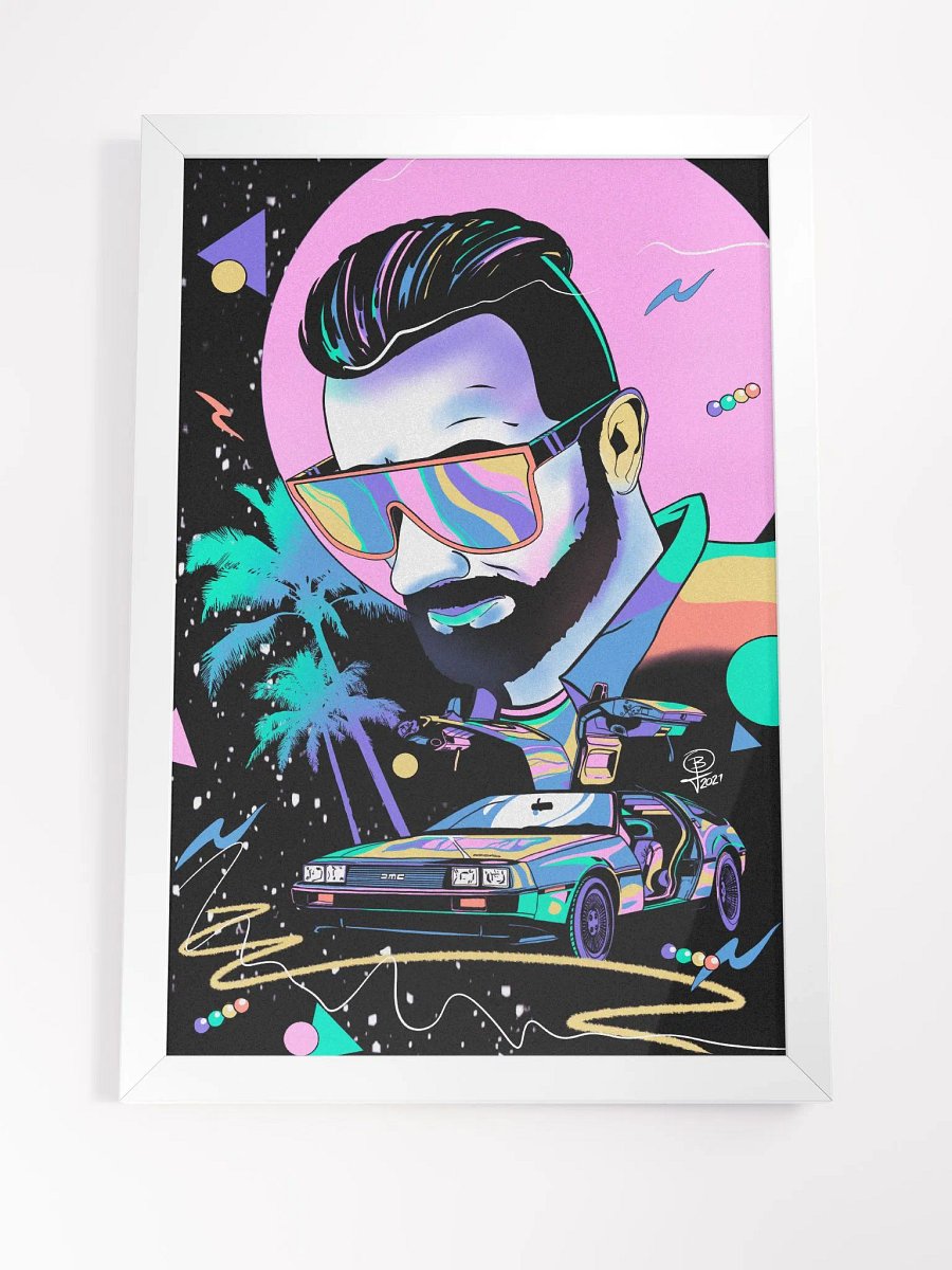 Vaporwave Self Portrait Framed Art product image (4)
