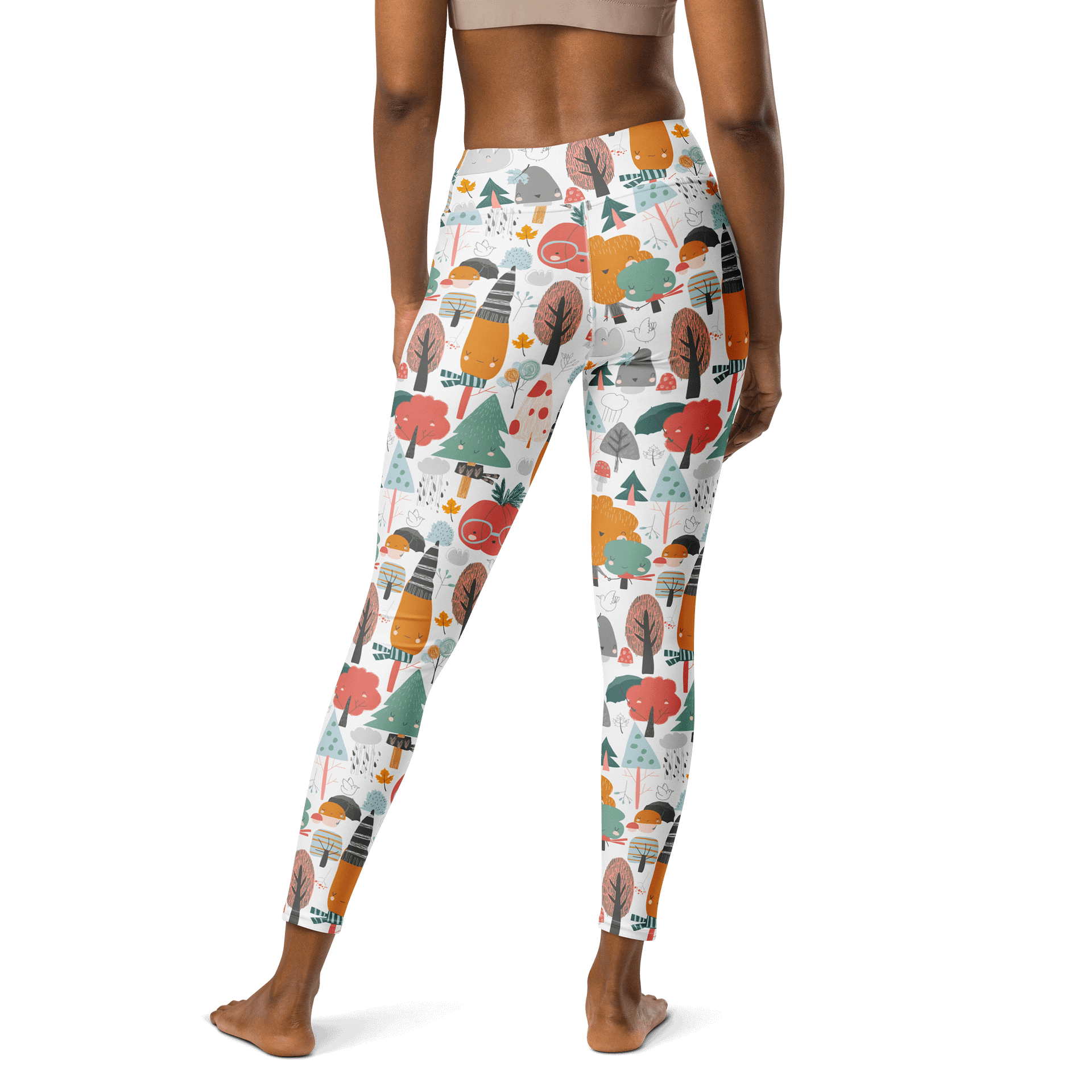Whimsical Forest Scene High-Waist Leggings product image (2)