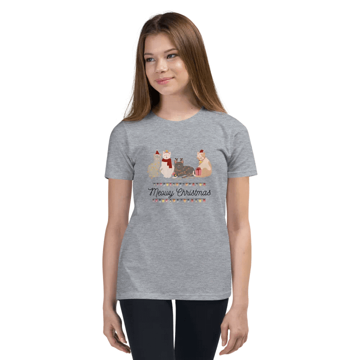 Festive Feline Fun Youth T-Shirt product image (75)