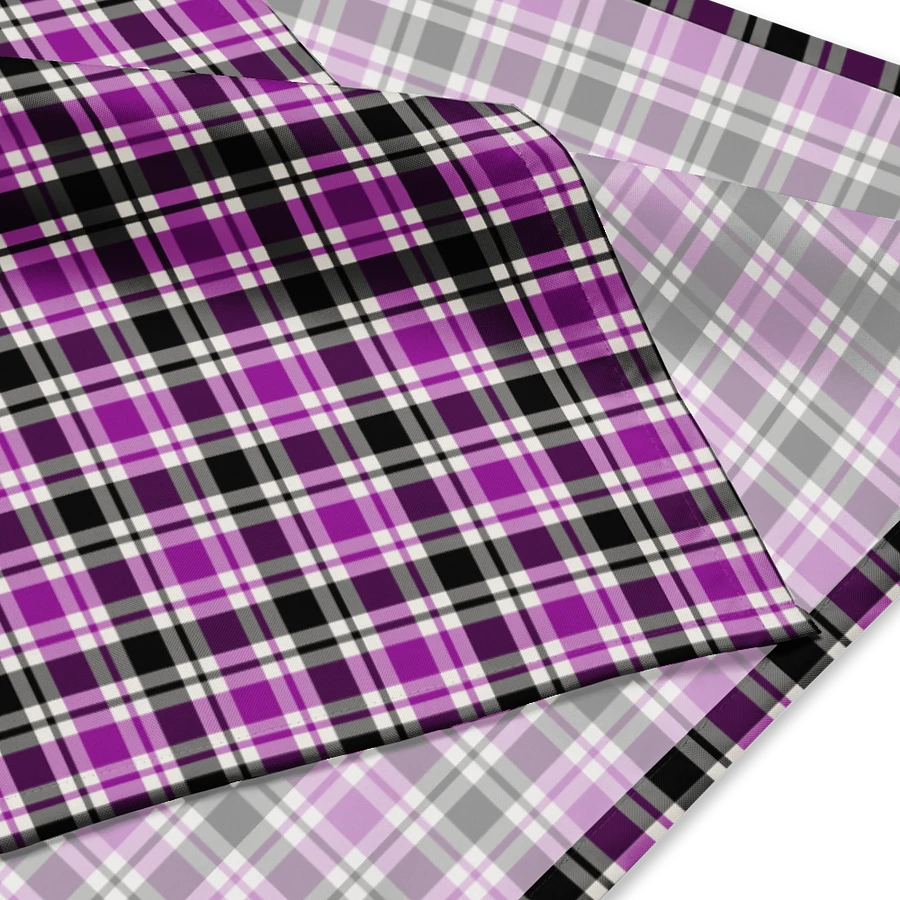 Purple, Black, and White Plaid Bandana product image (2)
