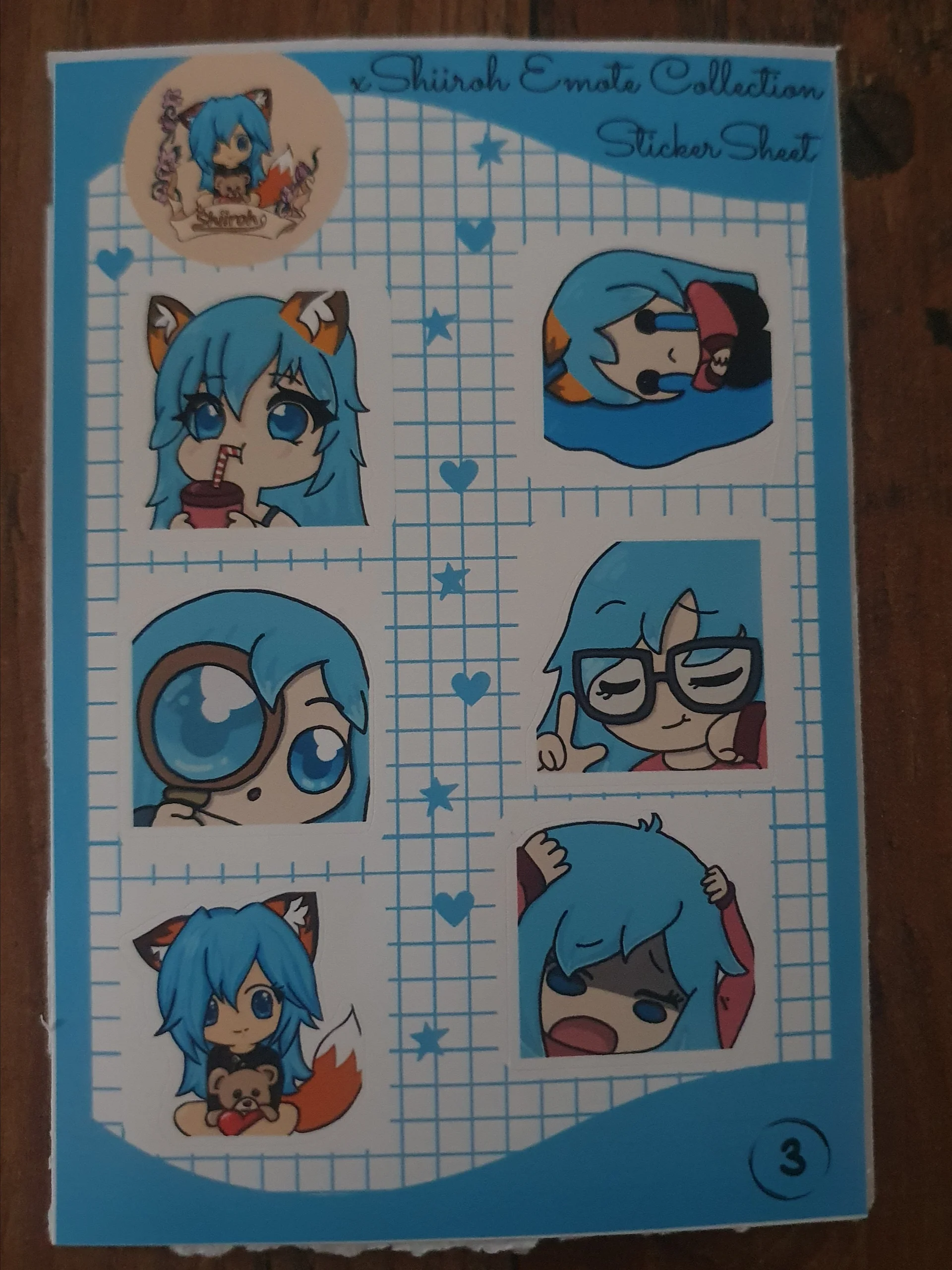 Shiiroh Emote Sticker Sheets product image (4)