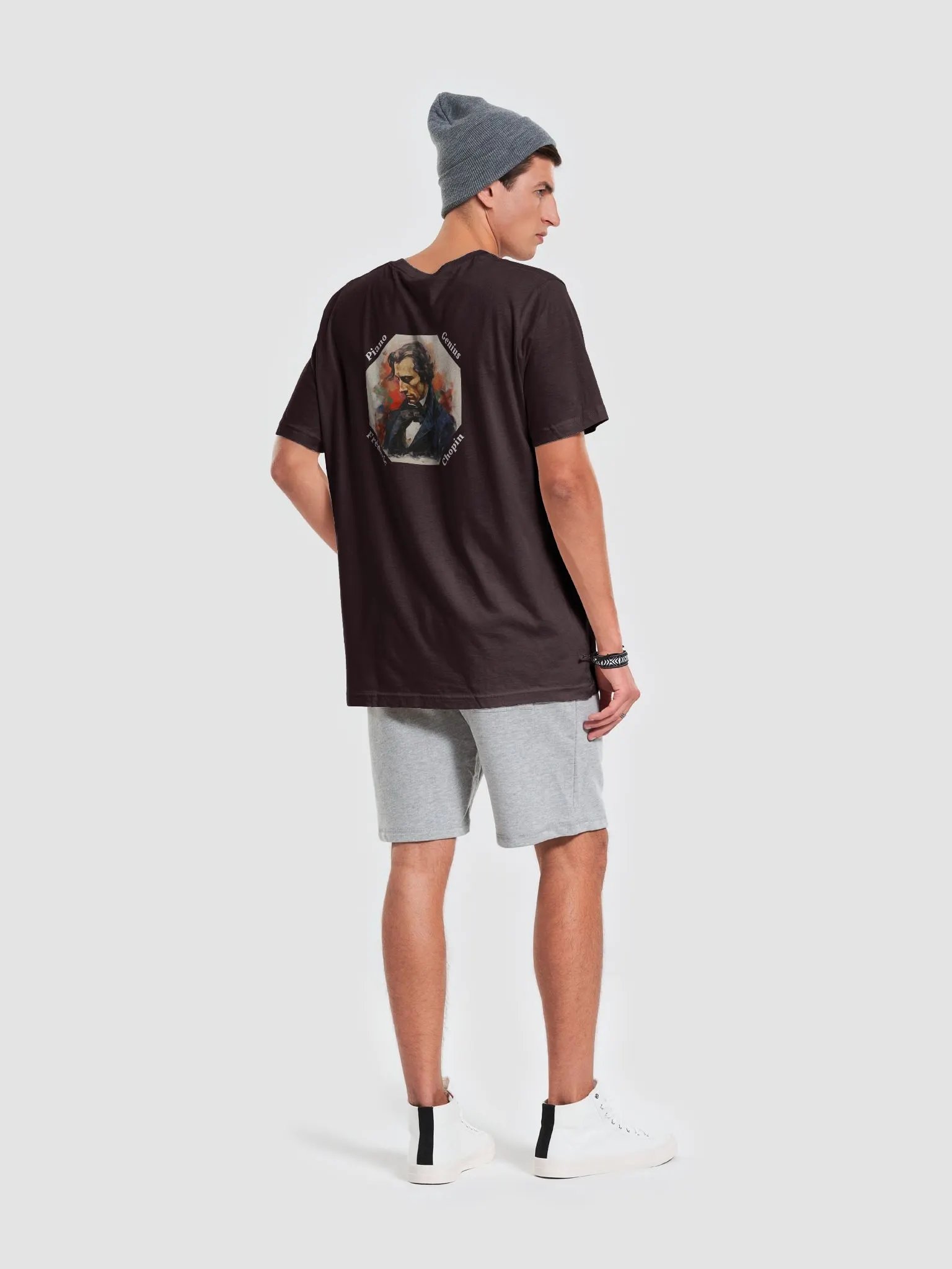 Frédéric Chopin - Piano Genius | Dark T-Shirt (Backprint) product image (37)
