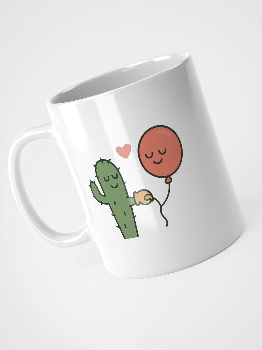 Cactus & Balloon White Glossy Mug product image (8)