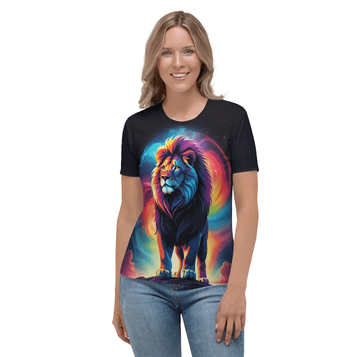 Lion Colorful All Over Print T-shirt product image (2)