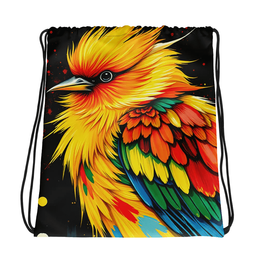 Fiery Plumage All-Over Drawstring Bag product image (1)