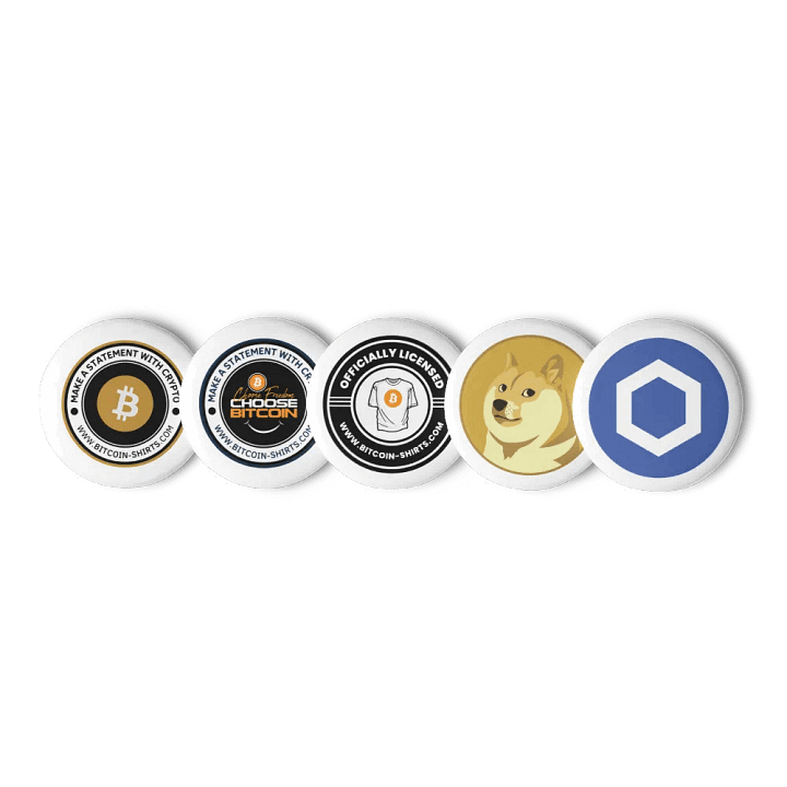 Golden Cryptos Logo Pin Buttons Set product image (2)
