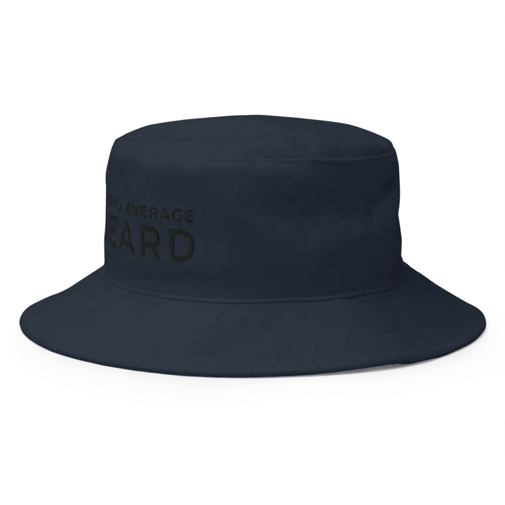 Nacho Average Beard Navy Bucket Hat (Black Embroidery) product image (2)