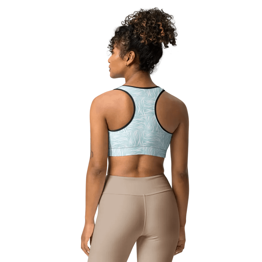 Light Turquois All-Over Print Sports Bra product image (12)