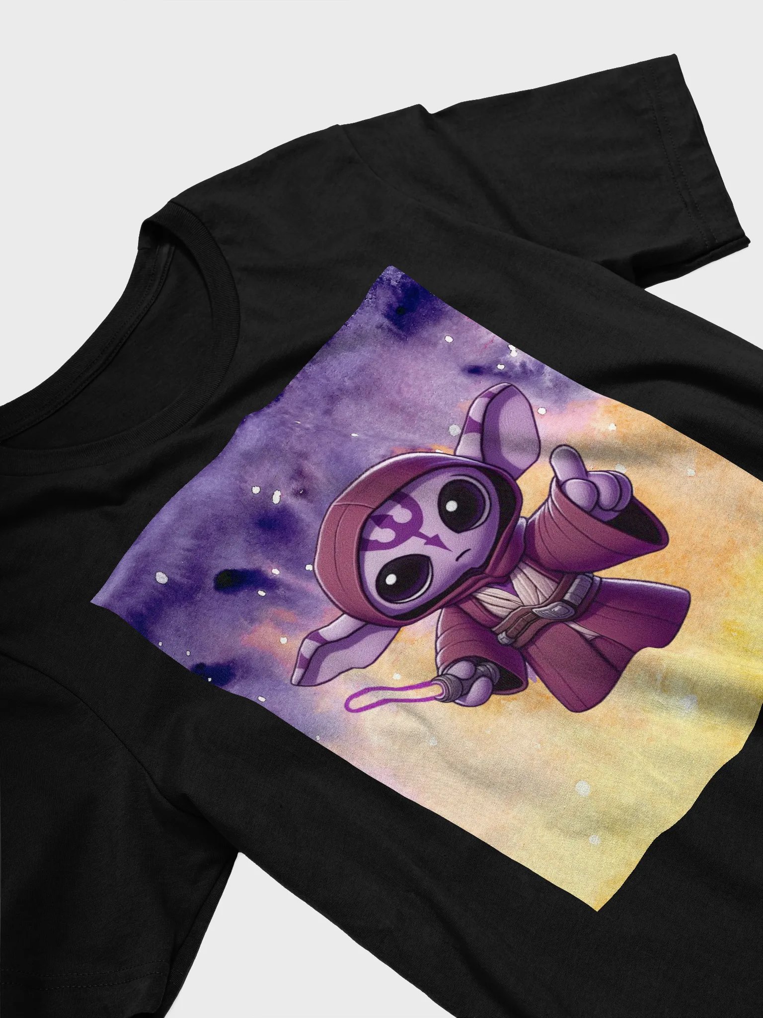 Hooded Robe Cartoon Character Glow T-Shirt product image (20)