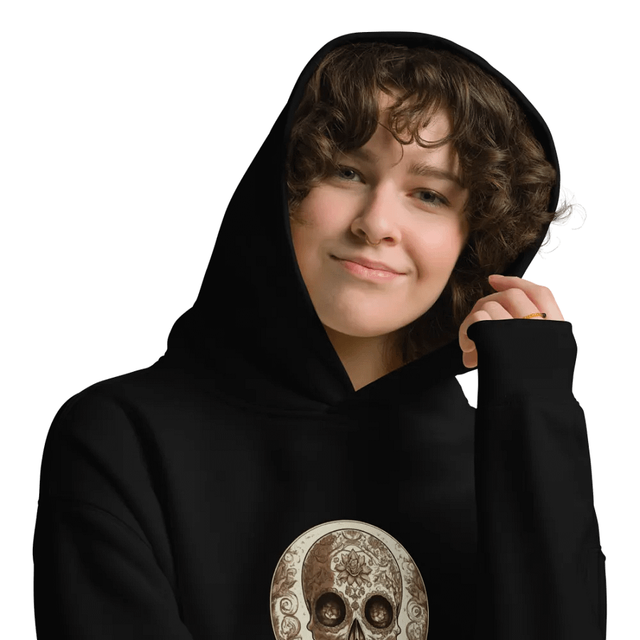 Ornate Skull Art Oversized Hoodie product image (9)