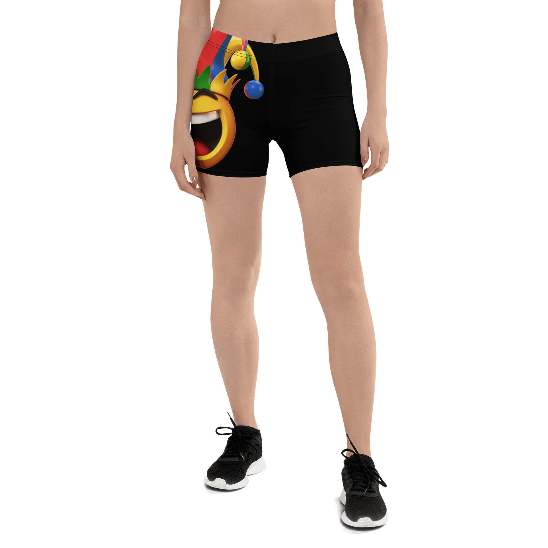 Jester Emoji All-Over Print Shorts product image (1)