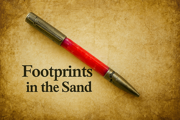 ✝️ Footprints in Bloom – Faith-Inspired Rollerball Pen product image (1)