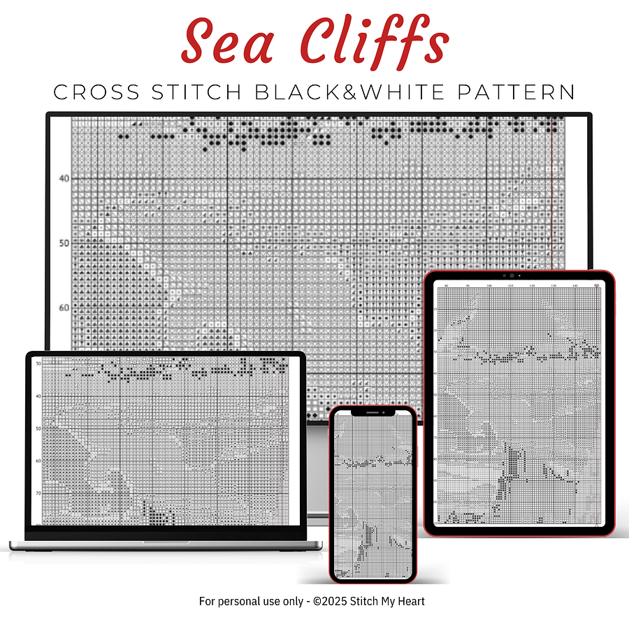 Sea Cliffs Cross Stitch Pattern product image (4)