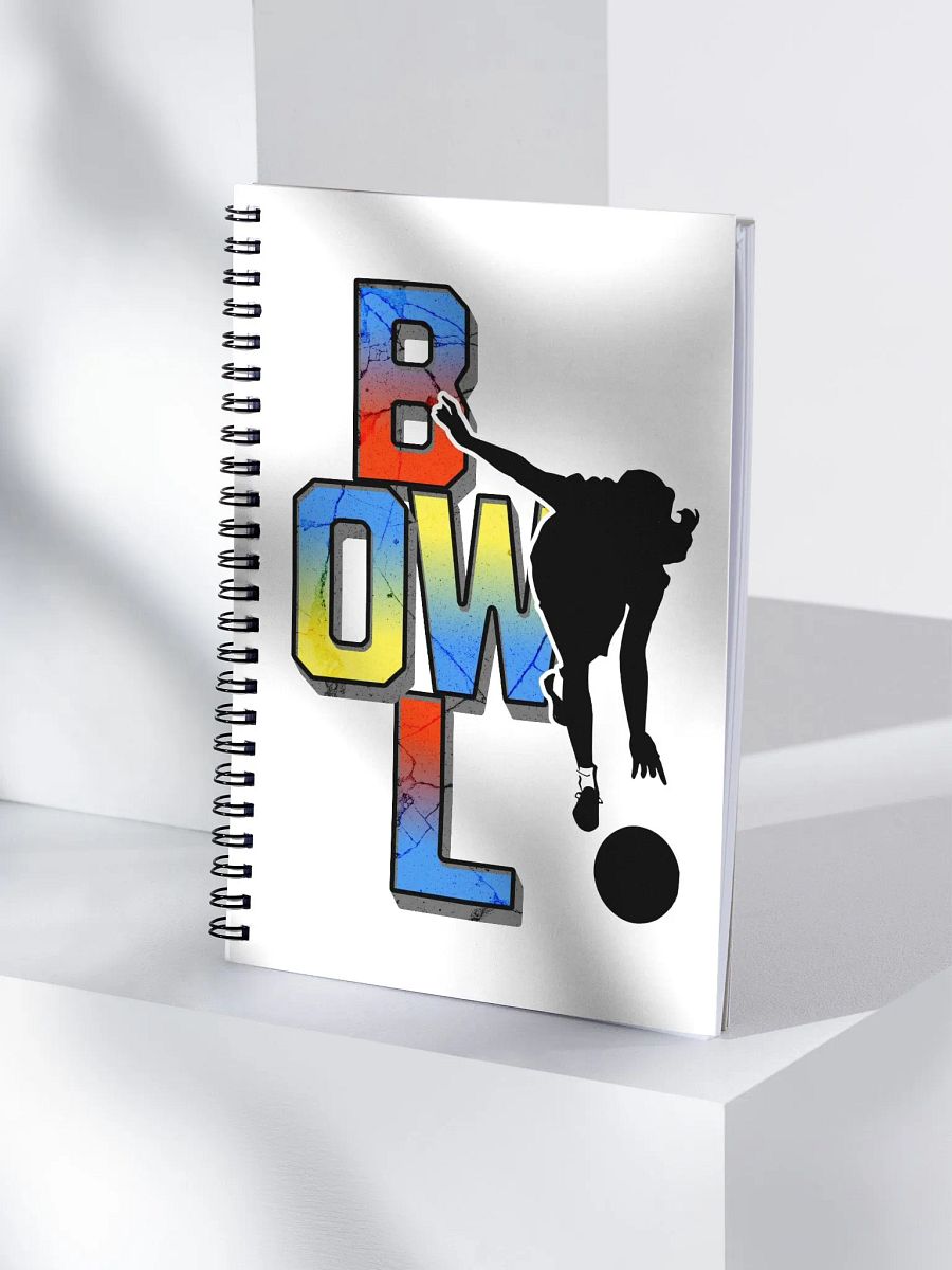 Bowling Woman Strike Action Spiral Notebook product image (1)