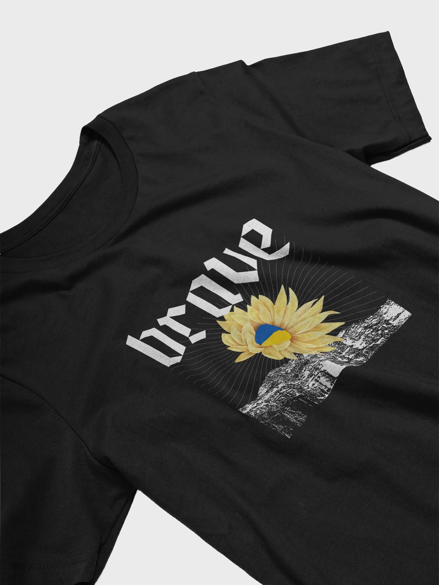 Ukrainian Sunflower Badge Tee product image (21)