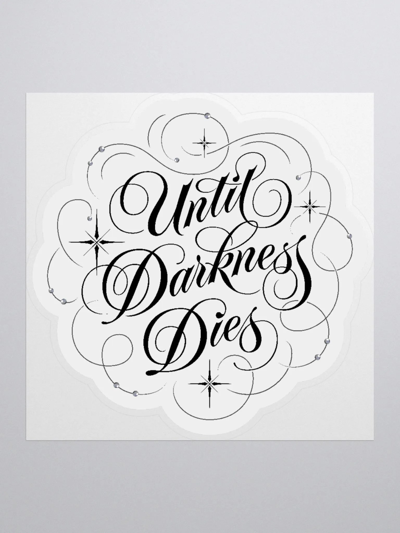 Until Darkness Dies (swirls design) Sticker product image (3)
