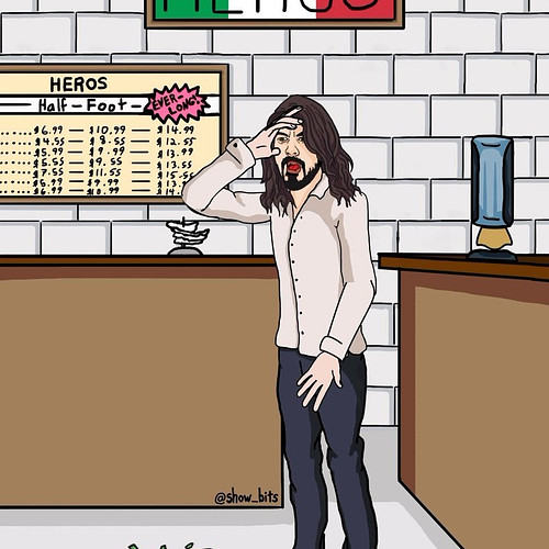 Dave Grohl accidentally drops his sandwich. (A gentle update on a previous post). #showbits #foofighters #myhero #musicparody...