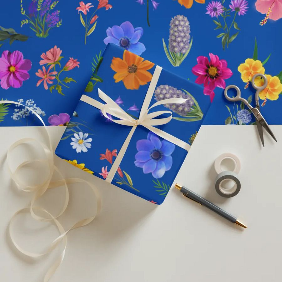 Vibrant Botanical Bliss Wrapping Paper Set product image (12)