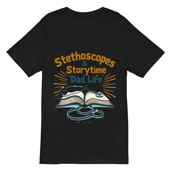 Stethoscopes & Storytime Dad Life v-neck Tee product image (3)