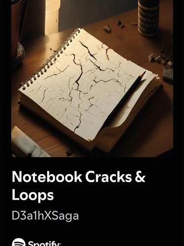 🎧 Listen to My Latest Release

Song name: Notebook Cracks & Loops
Release date: September 17, 2025
© 2025 D3a1hXSaga | ℗ D3a1...