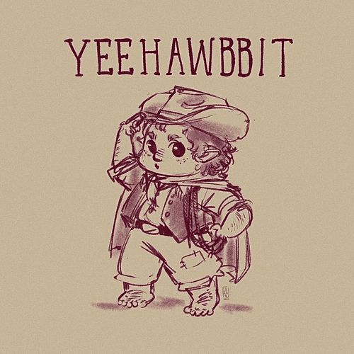This is my new personality, I’m going to be drawing cowboy hobbits all the time now. #yeehawbbit