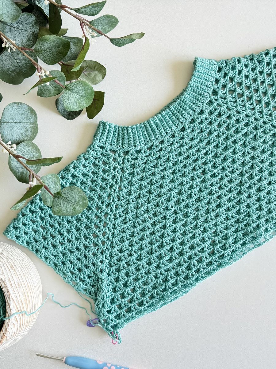 V-Stitch Crewneck Top Crochet Pattern product image (5)