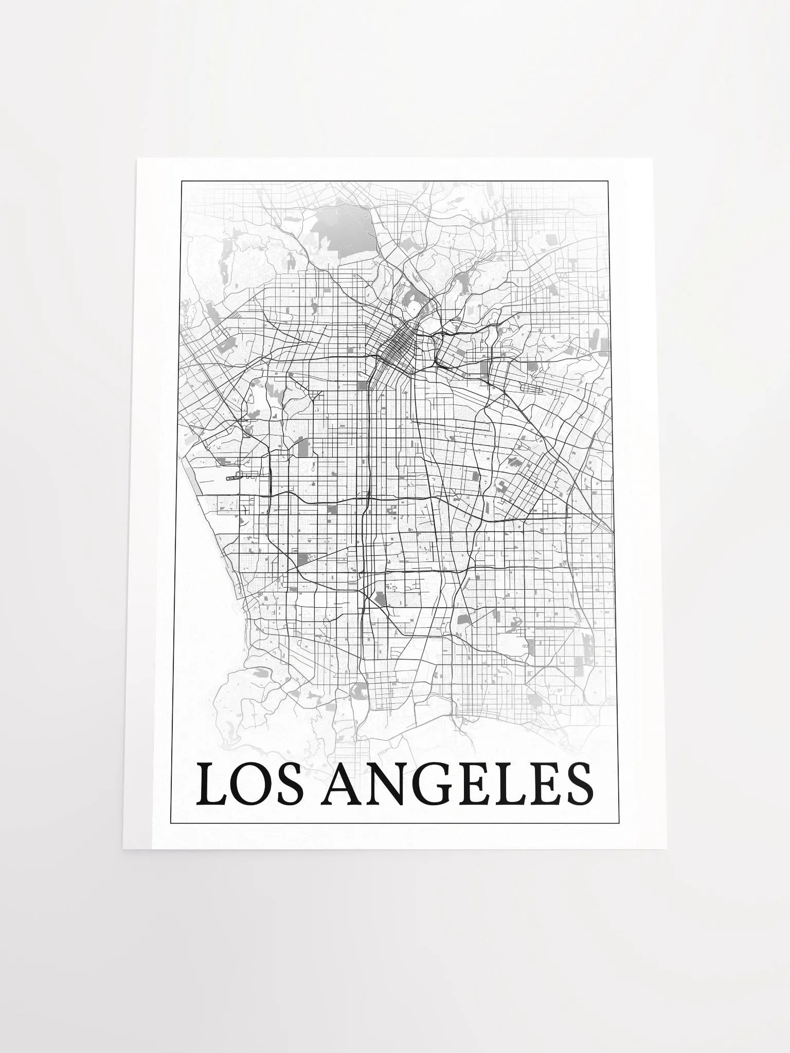 Los Angeles, California, USA, city map print product image (16)