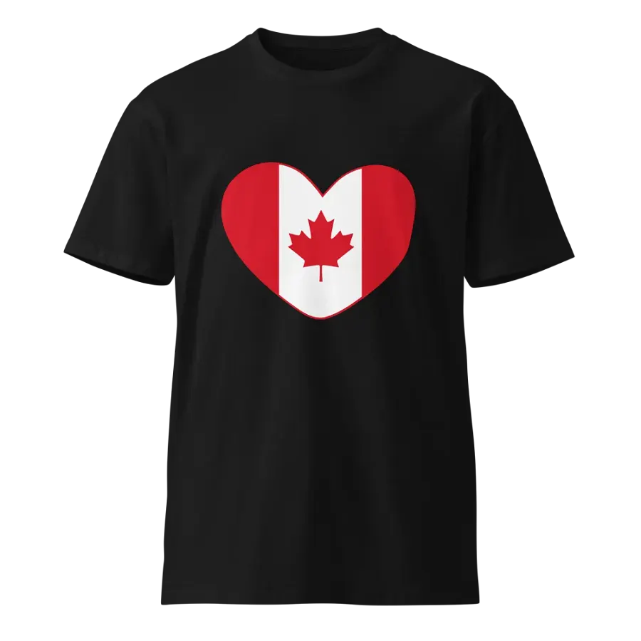 Canadian Flag Heart Unisex T-Shirt product image (1)