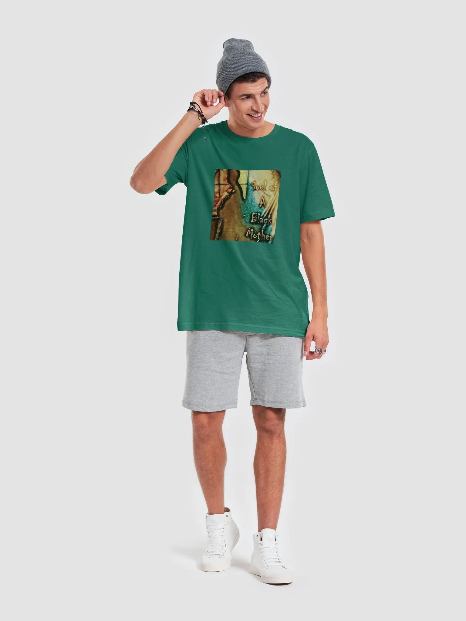 Soul of A Black Mother Tee Green product image (6)