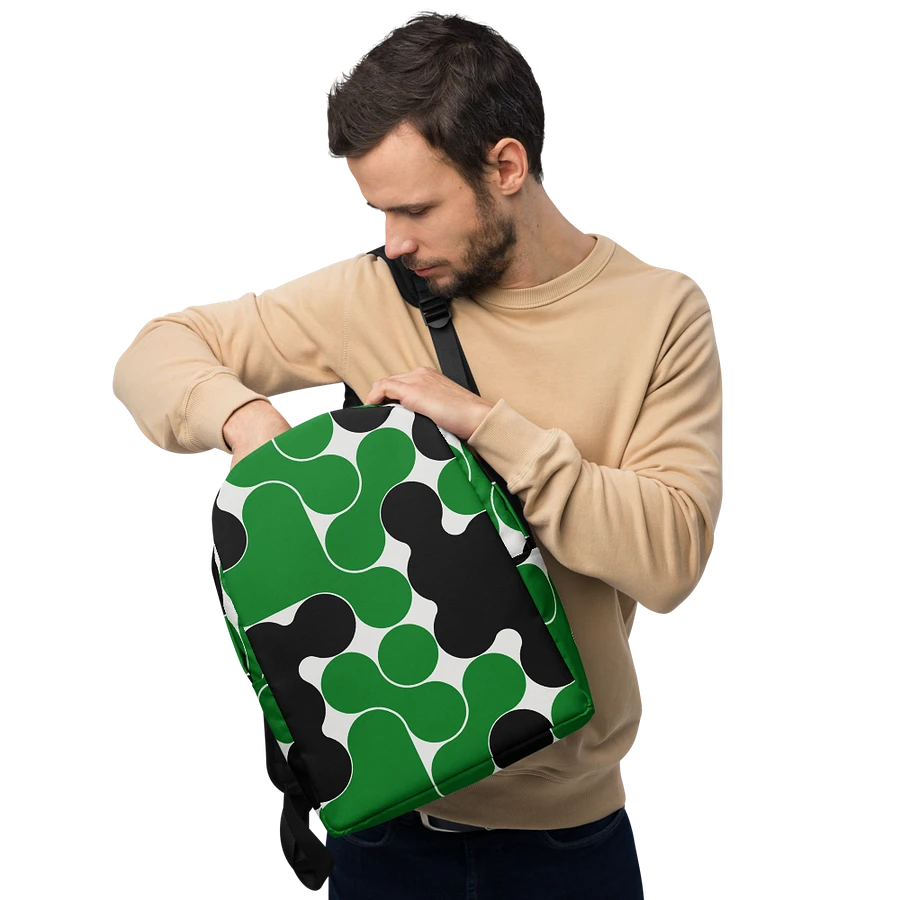 Green & Black Circles All-Over Print Minimalist Backpack product image (18)