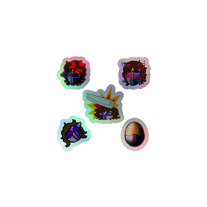 Denny Emotes (Round 1) - Holographic Stickers product image (1)