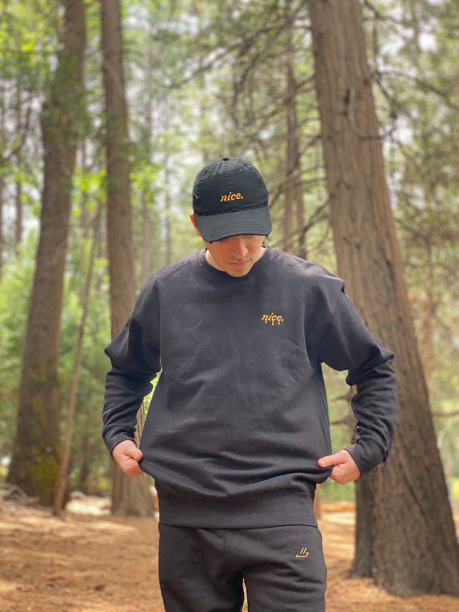 Exclusive Premium 'Nice.' Drip Sweatshirt (Black) product image (6)