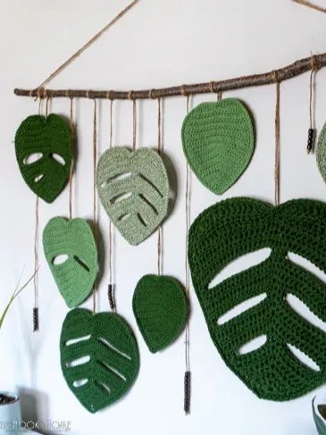 Monstera Wall Hanging Crochet Pattern product image (1)